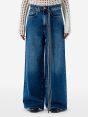 Big low super wide leg low waist stone wash brushed