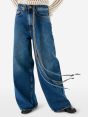 Big low super wide leg low waist stone wash brushed
