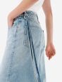 Big low super wide leg low waist light bleach broken edge