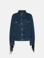 Logan trucker over jacket with franges light vintage