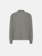Light grey merino wool-blend Dino polo shirt