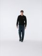 Black merino wool-blend Lapo shirt