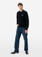 Black merino wool-blend Lapo shirt