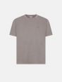 Dark beige pure cotton jersey T-shirt