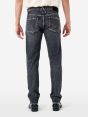 Jeans slim fit effetto vintage grigio scuro