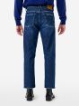 Navy blue vintage-effect tapered-fit Lucky jeans