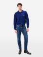 Navy blue vintage-effect tapered-fit Lucky jeans