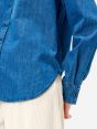 Egle embroidery regular shirt dark enzyme stone wash