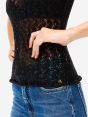 Black alpaca-blend Aura vest top