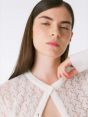 Beige alpaca-blend Aura vest top