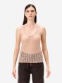 Beige alpaca-blend Aura vest top