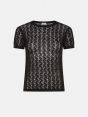 Black alpaca-blend Pina T-shirt