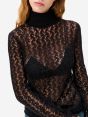 Maglia dolcevita Deva in misto alpaca nero