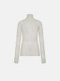 Off white alpaca-blend Deva roll-neck jumper