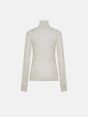 Off white alpaca-blend Deva roll-neck jumper