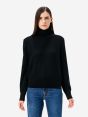 Maglia dolcevita Alba in misto lana Merino nero