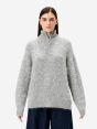 Maglia Enza Amazing in misto alpaca garzato grigio chiaro