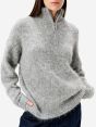 Maglia Enza Amazing in misto alpaca garzato grigio chiaro