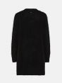Black alpaca-blend Amazing Cara long dress