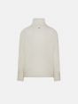 Off white alpaca-blend Lole roll-neck jumper