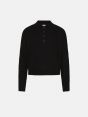 Black alpaca-blend Maia polo shirt