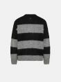 Light grey/black alpaca-blend Cora jumper