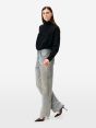 Jeans Mila straight fit anni '90 con borchie blue