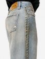 Jeans Mila straight fit anni '90 con borchie blue