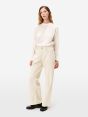 Stone grey wide-fit Aida Low corduroy trousers