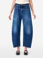 Jeans Aida Crop wide fit effetto vintage navy blue