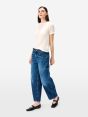 Jeans Aida Crop wide fit effetto vintage navy blue
