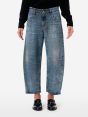 Aida crop super fitted low waist cropped curve leg mid blue antique wash with mineral dirty