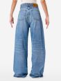Emily high rise loose fit volume leg mid blue antique wash with light fading