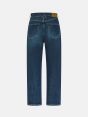 Bella mid rise mom fit cropped leg dark tone used wash