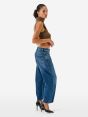 AIDA CROP SUPER FITTED LOW WAIST CROPPED CURVE LEG STONE WASH BRUSHED