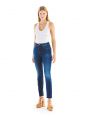 MARYLIN SKINNY SUPER HIGH WAIST STONE WASH WITH CONTRAST
