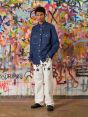 HEAVY PRINTED OVER SHIRT MEDIUM STONE WASH