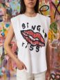 BLONDIE PRINTED SLEEVELESS T-SHIRT RINSE WASH