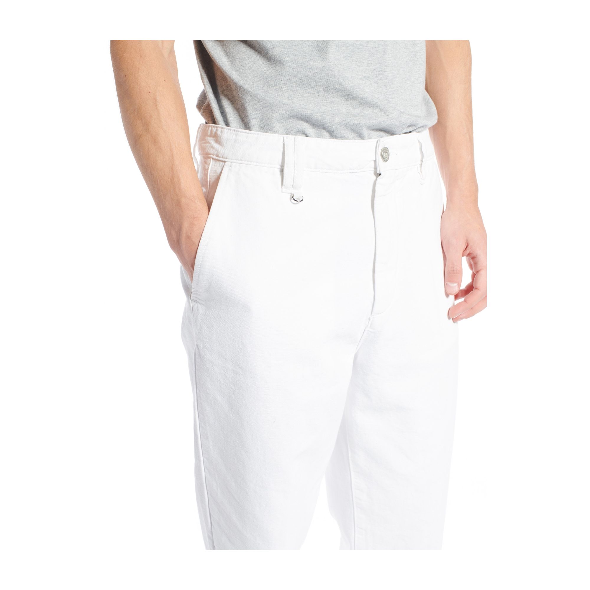 YOUNG CHINO OVER CROPPED OLD DYED WHITE