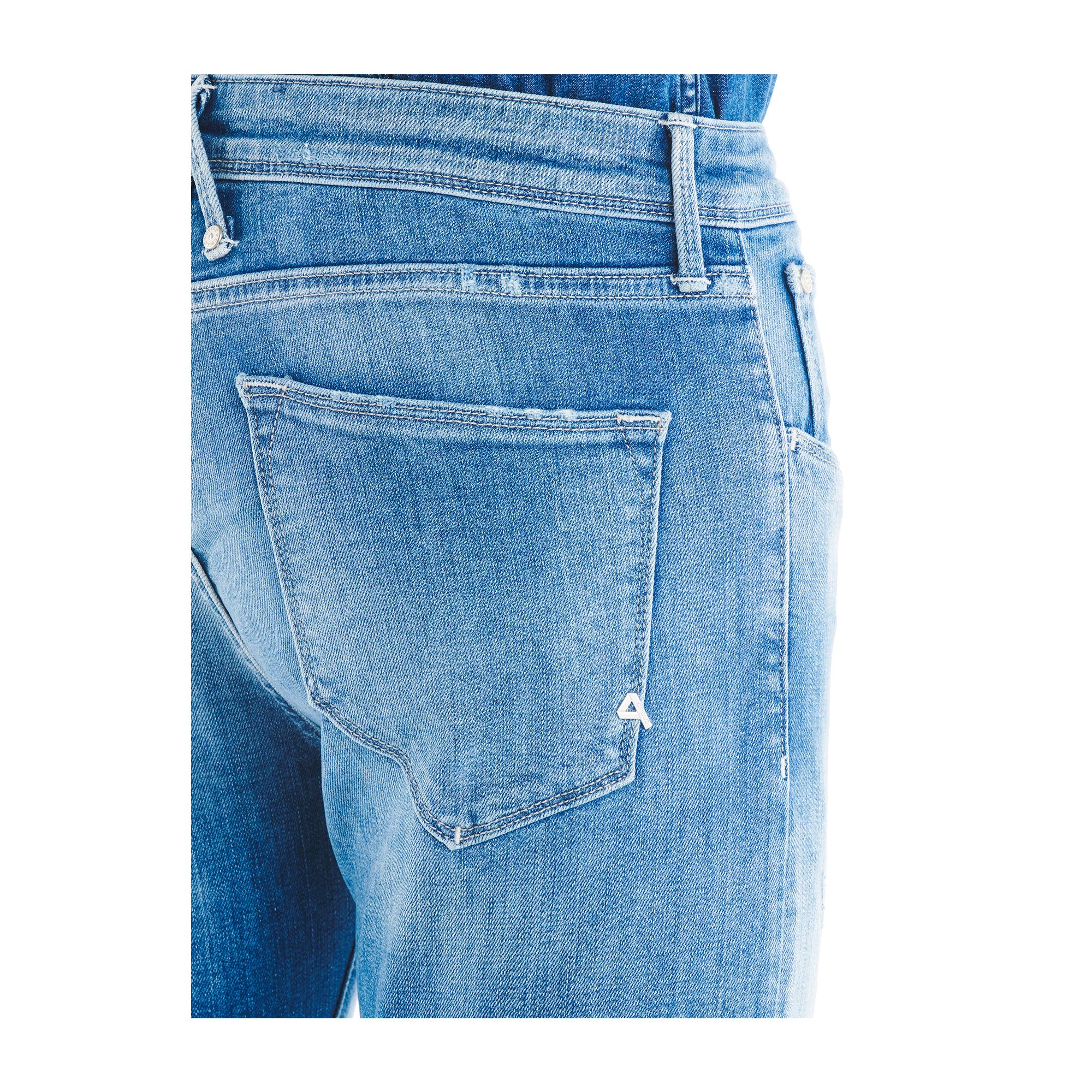 TOUCH STRETCH SKINNY SMALL RIPPED & MENDED LIGHT BLEACH