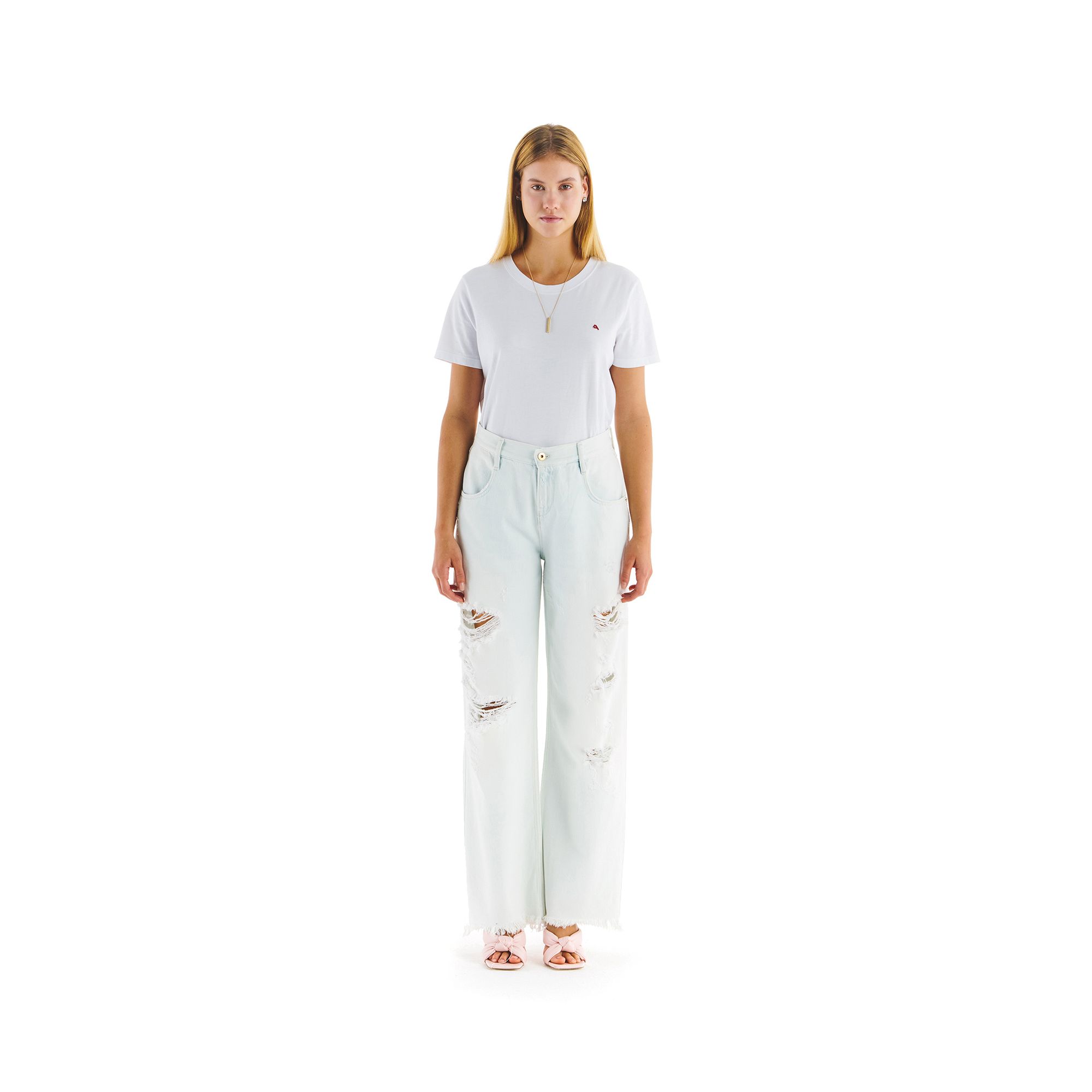 AIDA LOW SUPER FITTED LOW WAIST VOLUME LEG SUPER DESTROYED BLEACHED & DAMAGED