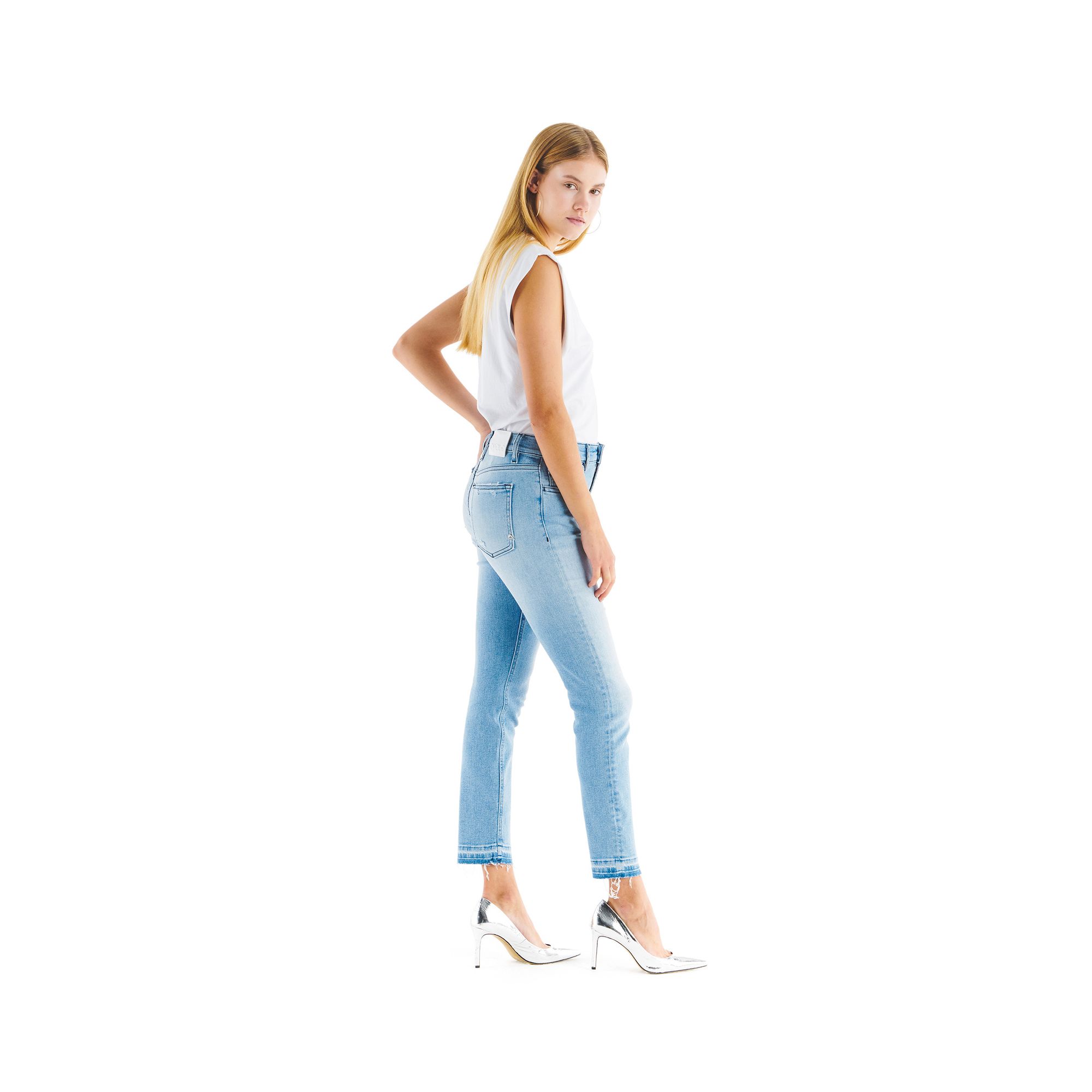 BODY SLIM HIGH RISE BLEACHED & FRAYED