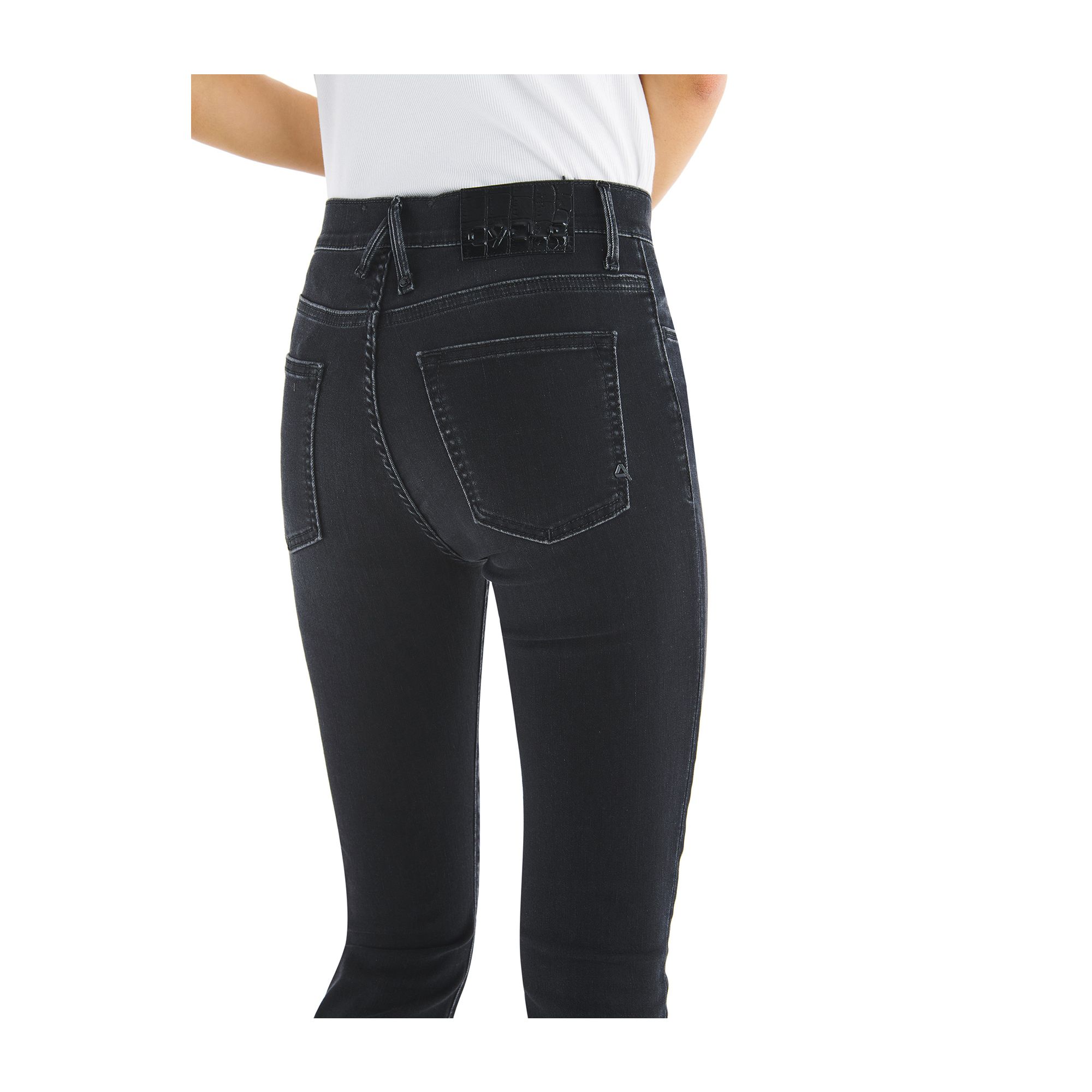 KATE CROP BOOTCUT STONE WASH WITH CONTRAST