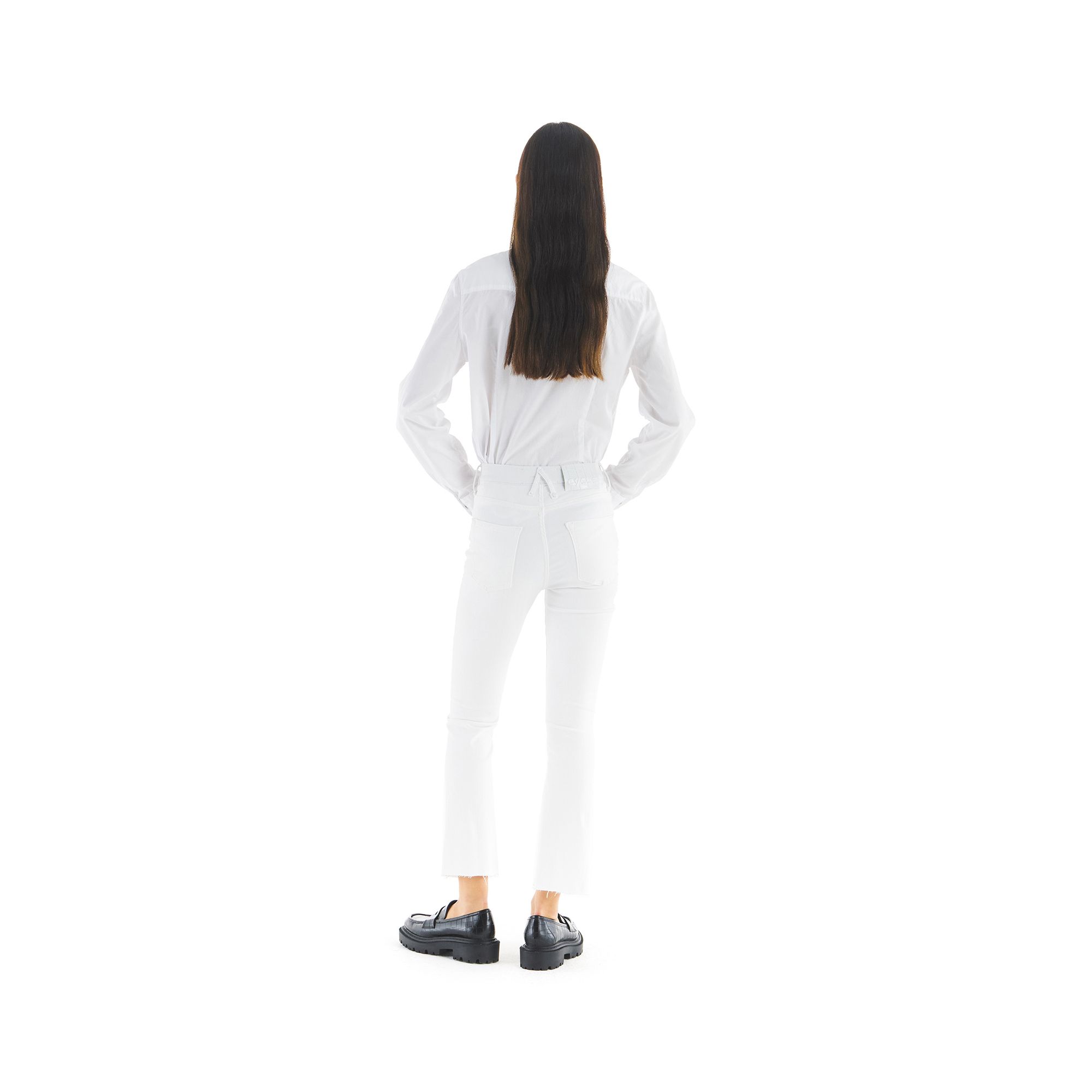 KATE CROP BOOTCUT REACTIVE DYED ROW EDGE