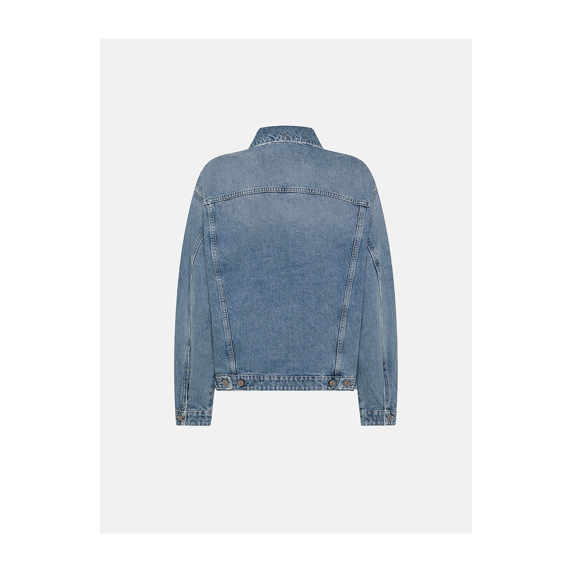 LOGAN TRUCKER OVER JACKET LIGHT BLEACH DAMAGED