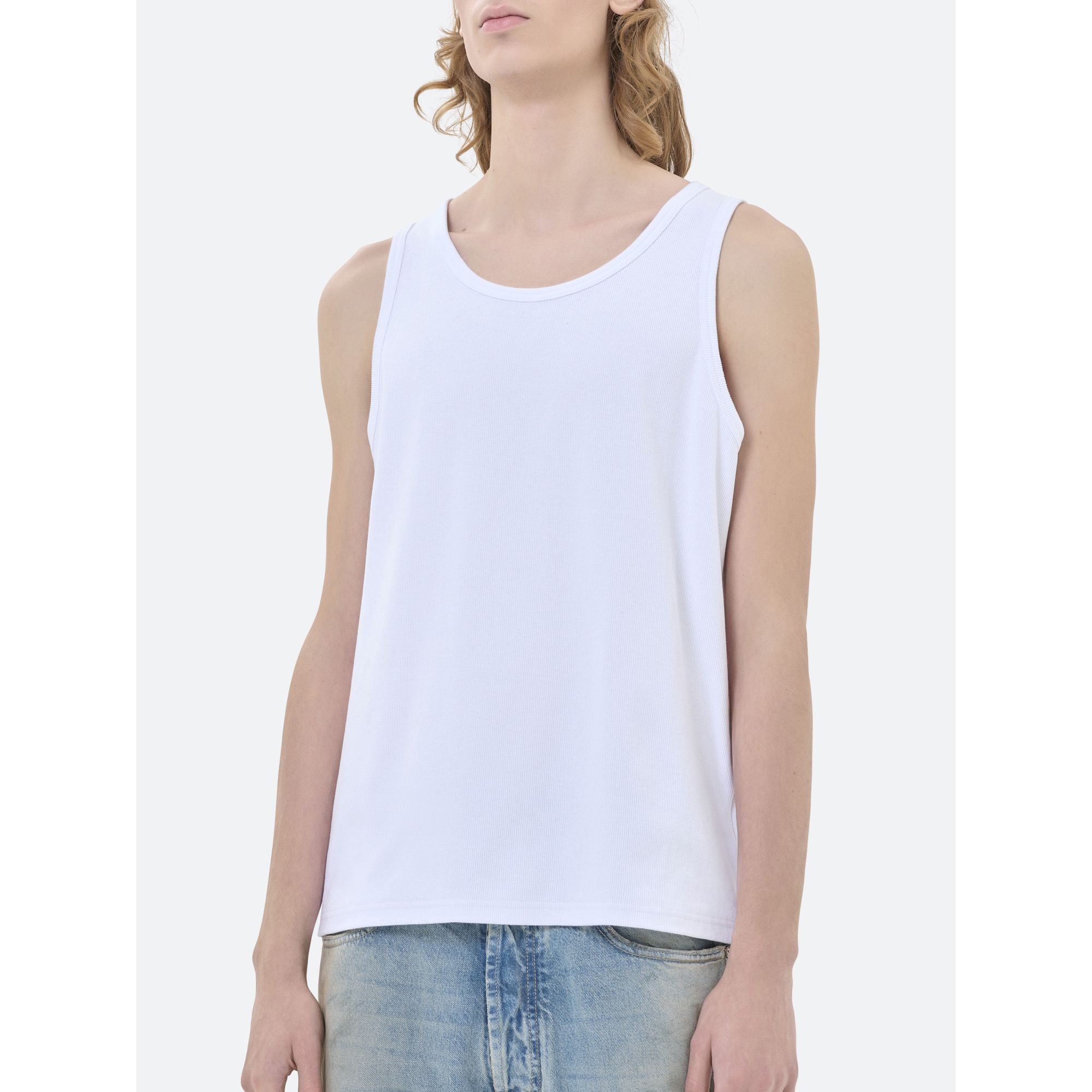 TANK ROUND NECK SLEEVELESS RINSE WASH