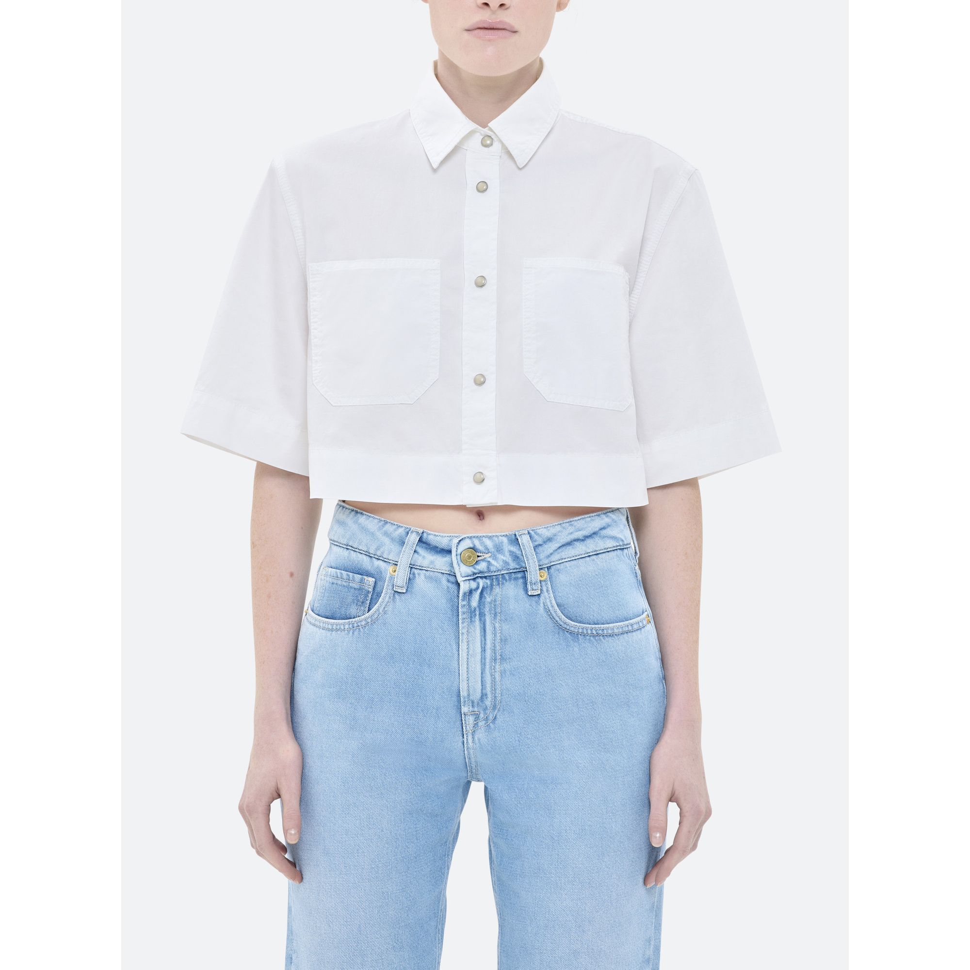 Camicia Jane crop in cotone