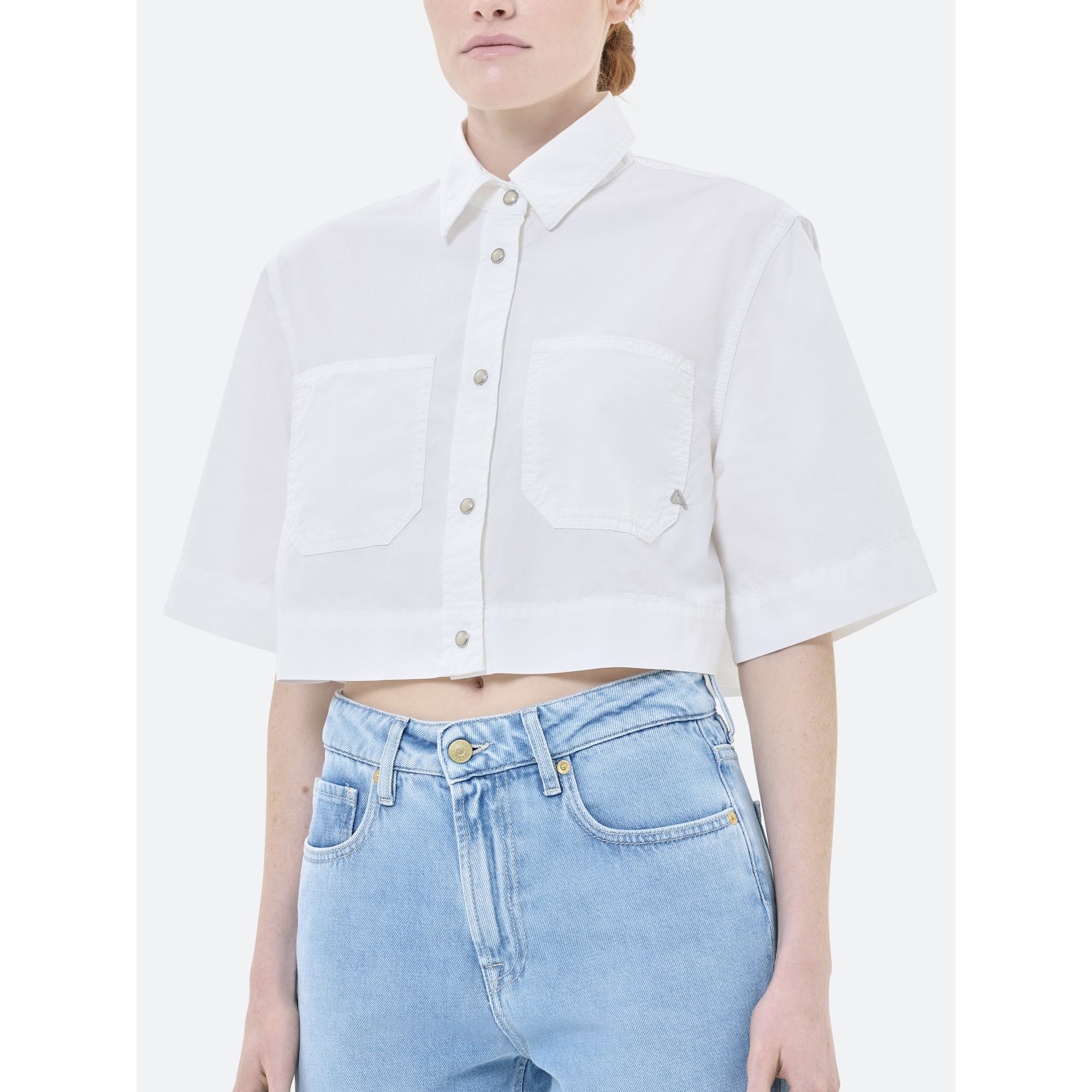 Jane cropped cotton shirt