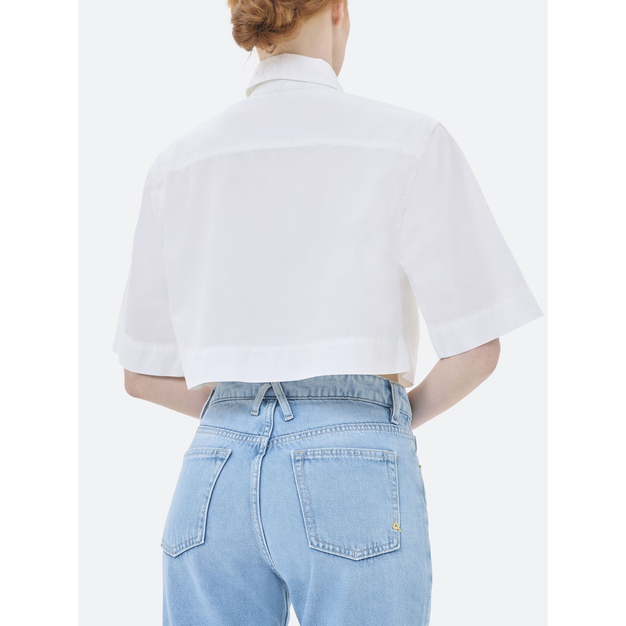 Jane cropped cotton shirt