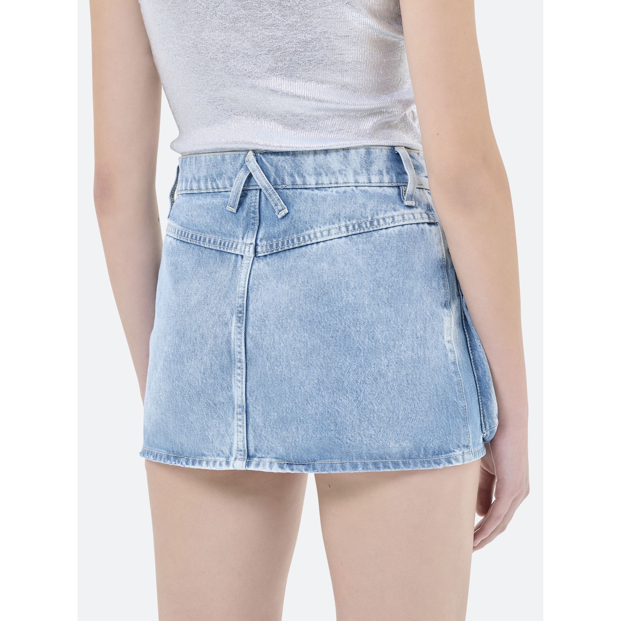 Mimì denim cargo mini skirt